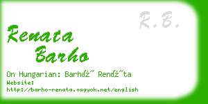 renata barho business card